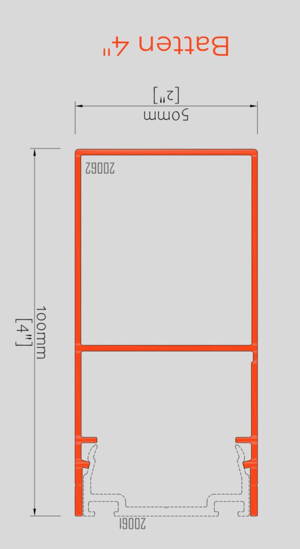 8" panel profile cross-section