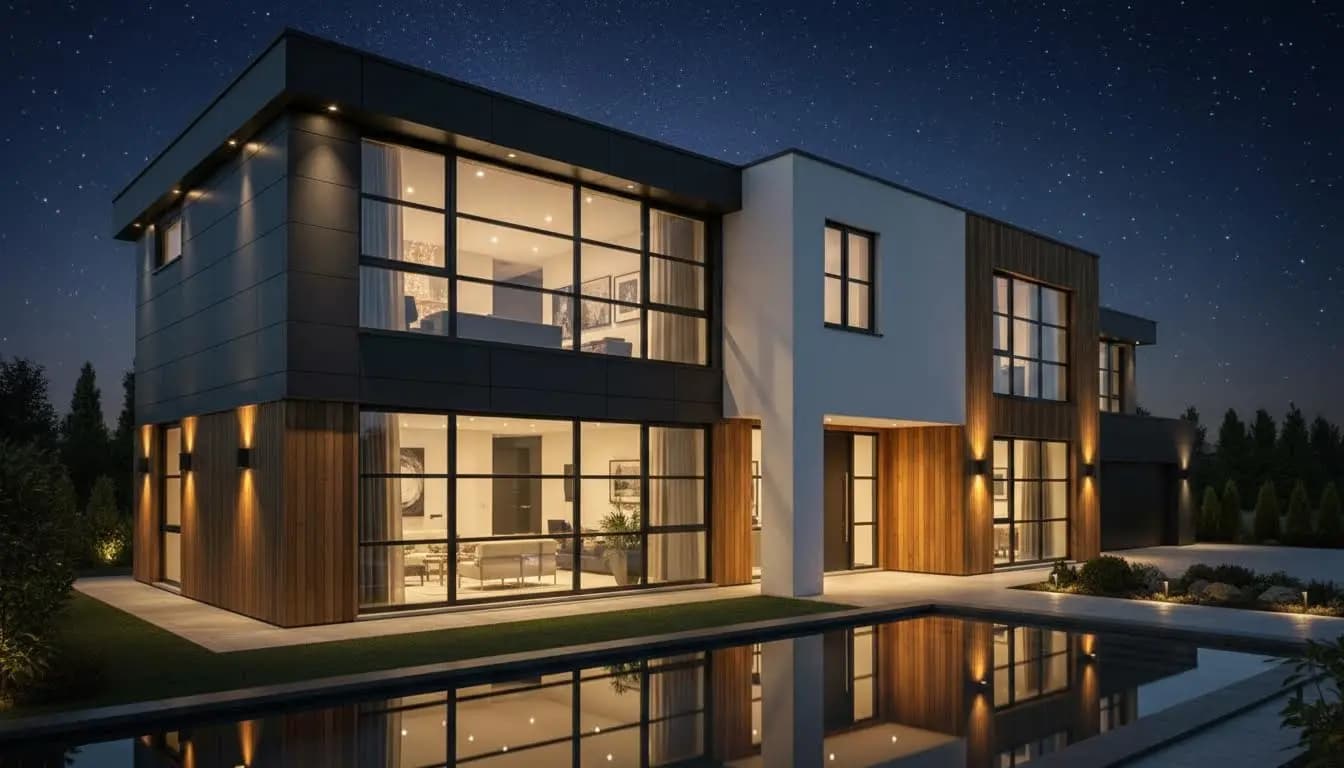 Barcode Cladding aluminum panels on modern building façade